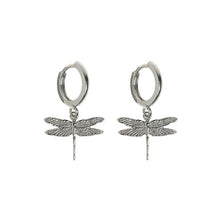 Load image into Gallery viewer, Dragonfly Small Hoop Earrings
