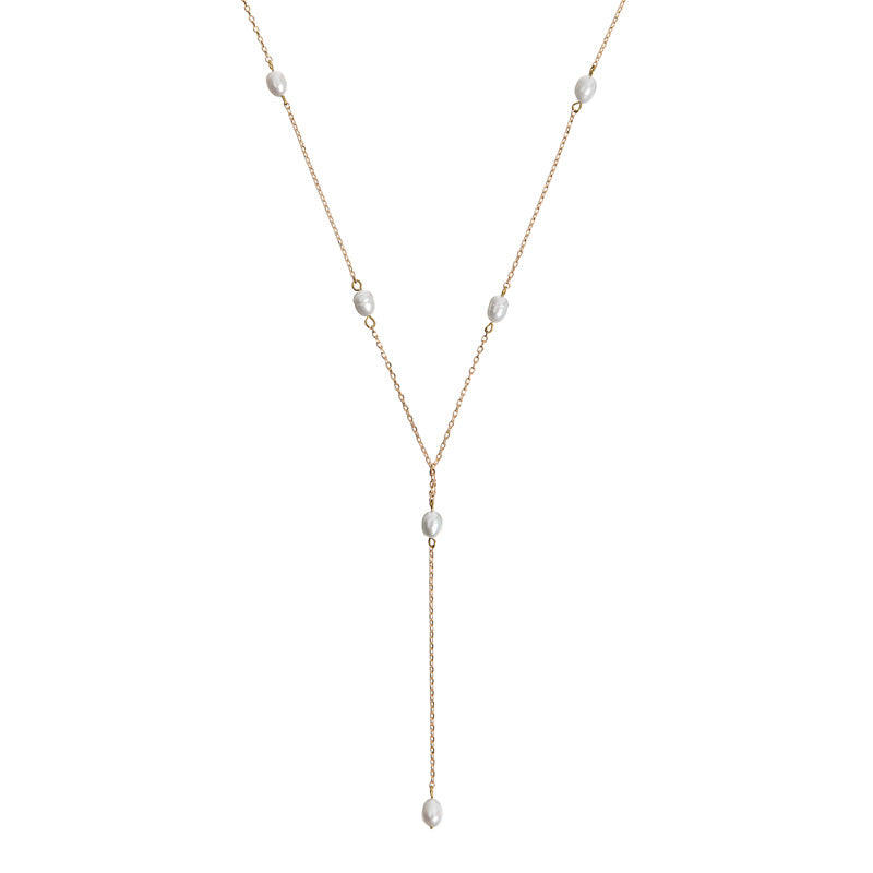 Lariat Pearl Necklace