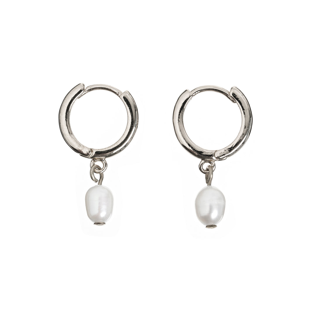 Pearl Small Hoop Earrings