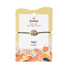 Load image into Gallery viewer, Monstera Hemp Anklet
