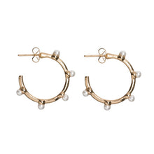 Load image into Gallery viewer, Big Hoops with Pearl Studs Earrings
