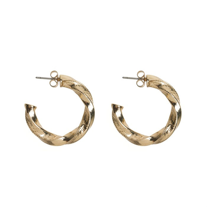 Chunky Twisted Hoop Earrings