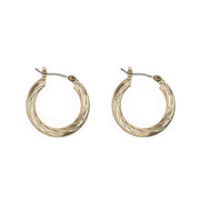 Load image into Gallery viewer, Small Swirly Hoop Earrings
