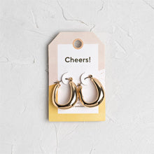 Load image into Gallery viewer, Chunky Oval Hoop Earrings
