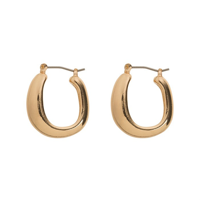 Chunky Oval Hoop Earrings