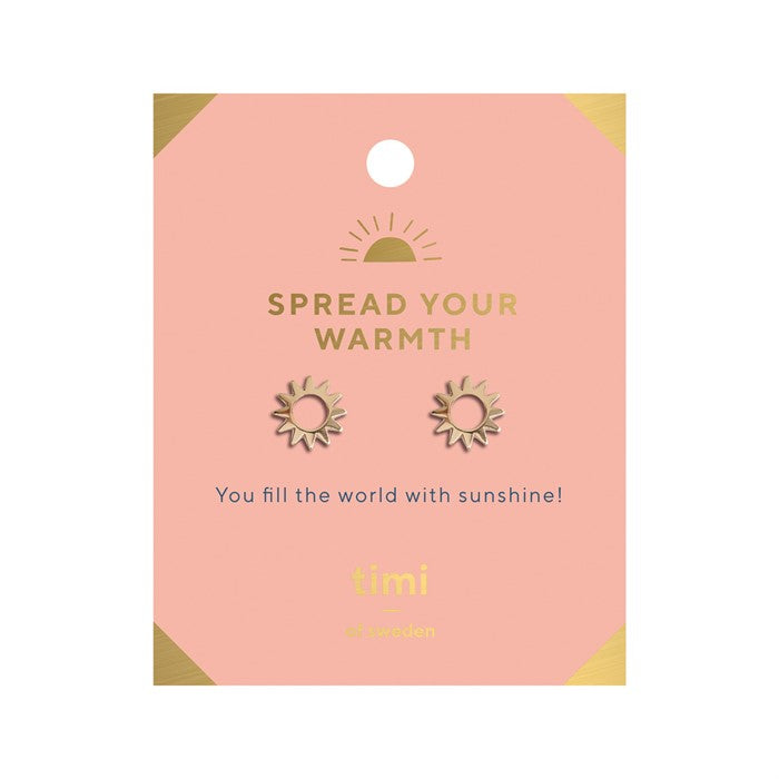 Spread Your Warmth Small Sun Earrings