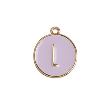 Load image into Gallery viewer, Enamel Letter Plate Pendant
