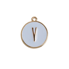 Load image into Gallery viewer, Enamel Letter Plate Pendant
