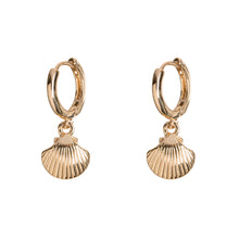 Load image into Gallery viewer, Mermaid Shell Hoop Earrings
