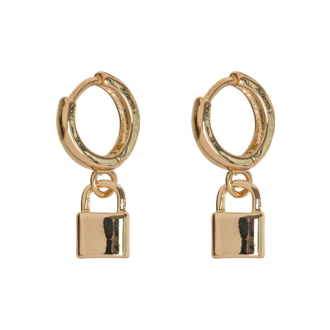 Lock Small Hoops Earrings