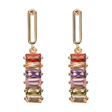 Load image into Gallery viewer, Dangling Colored Stones Earrings
