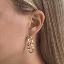 Load image into Gallery viewer, Organic Double Hoop Earrings
