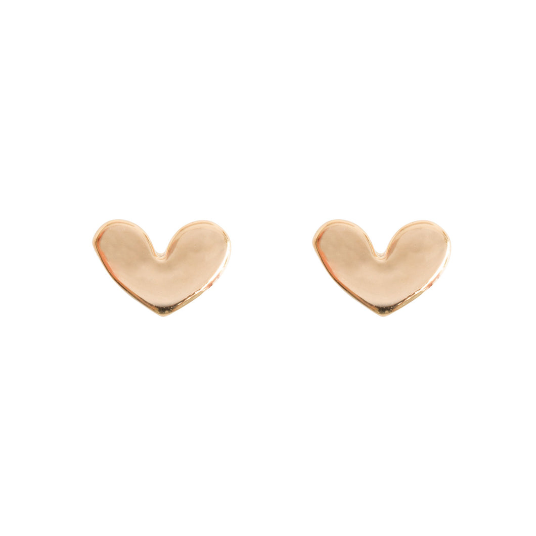 Petite Heart Stud Earrings