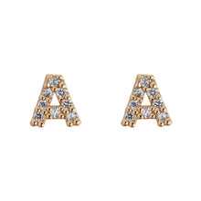 Load image into Gallery viewer, Petite Chrystal Letter Earrings
