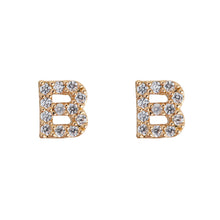 Load image into Gallery viewer, Petite Chrystal Letter Earrings
