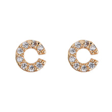 Load image into Gallery viewer, Petite Chrystal Letter Earrings
