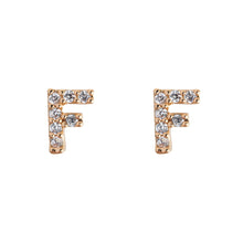 Load image into Gallery viewer, Petite Chrystal Letter Earrings
