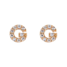 Load image into Gallery viewer, Petite Chrystal Letter Earrings
