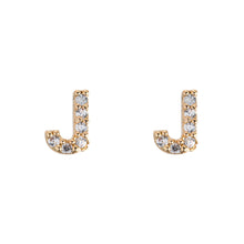 Load image into Gallery viewer, Petite Chrystal Letter Earrings
