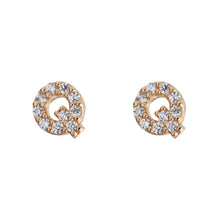 Load image into Gallery viewer, Petite Chrystal Letter Earrings
