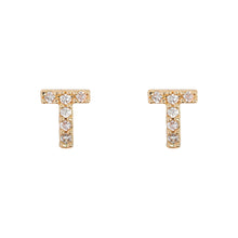 Load image into Gallery viewer, Petite Chrystal Letter Earrings
