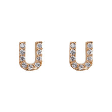 Load image into Gallery viewer, Petite Chrystal Letter Earrings
