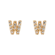 Load image into Gallery viewer, Petite Chrystal Letter Earrings
