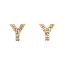 Load image into Gallery viewer, Petite Chrystal Letter Earrings
