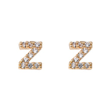 Load image into Gallery viewer, Petite Chrystal Letter Earrings
