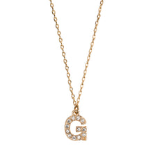 Load image into Gallery viewer, Chrystal Letter Necklace Stainless Steel
