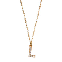 Load image into Gallery viewer, Chrystal Letter Necklace Stainless Steel
