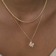 Load image into Gallery viewer, Chrystal Letter Necklace Stainless Steel
