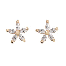 Load image into Gallery viewer, Crystal Flower Stud Earrings
