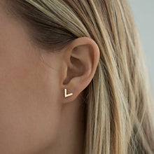 Load image into Gallery viewer, Minimalistic V Stud Earrings
