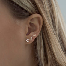 Load image into Gallery viewer, Minimalistic Crystal Trio Stud Earrings
