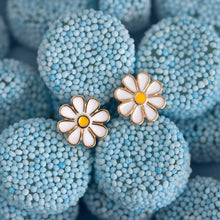 Load image into Gallery viewer, Enamel Daisy Stud Earrings
