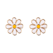 Load image into Gallery viewer, Enamel Daisy Stud Earrings
