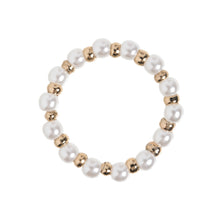 Load image into Gallery viewer, Pearl and Gold Bead Ring
