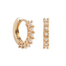 Load image into Gallery viewer, Elegant Pearl Hoop Earrings
