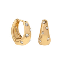 Load image into Gallery viewer, Crystal Spotted Hoop Earrings
