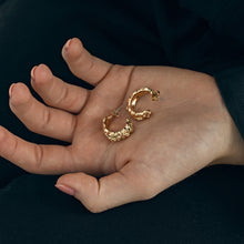 Load image into Gallery viewer, Chunky Organic Textured Hoop Earrings
