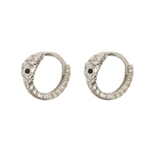 Load image into Gallery viewer, Snake Hoop Earrings Silver
