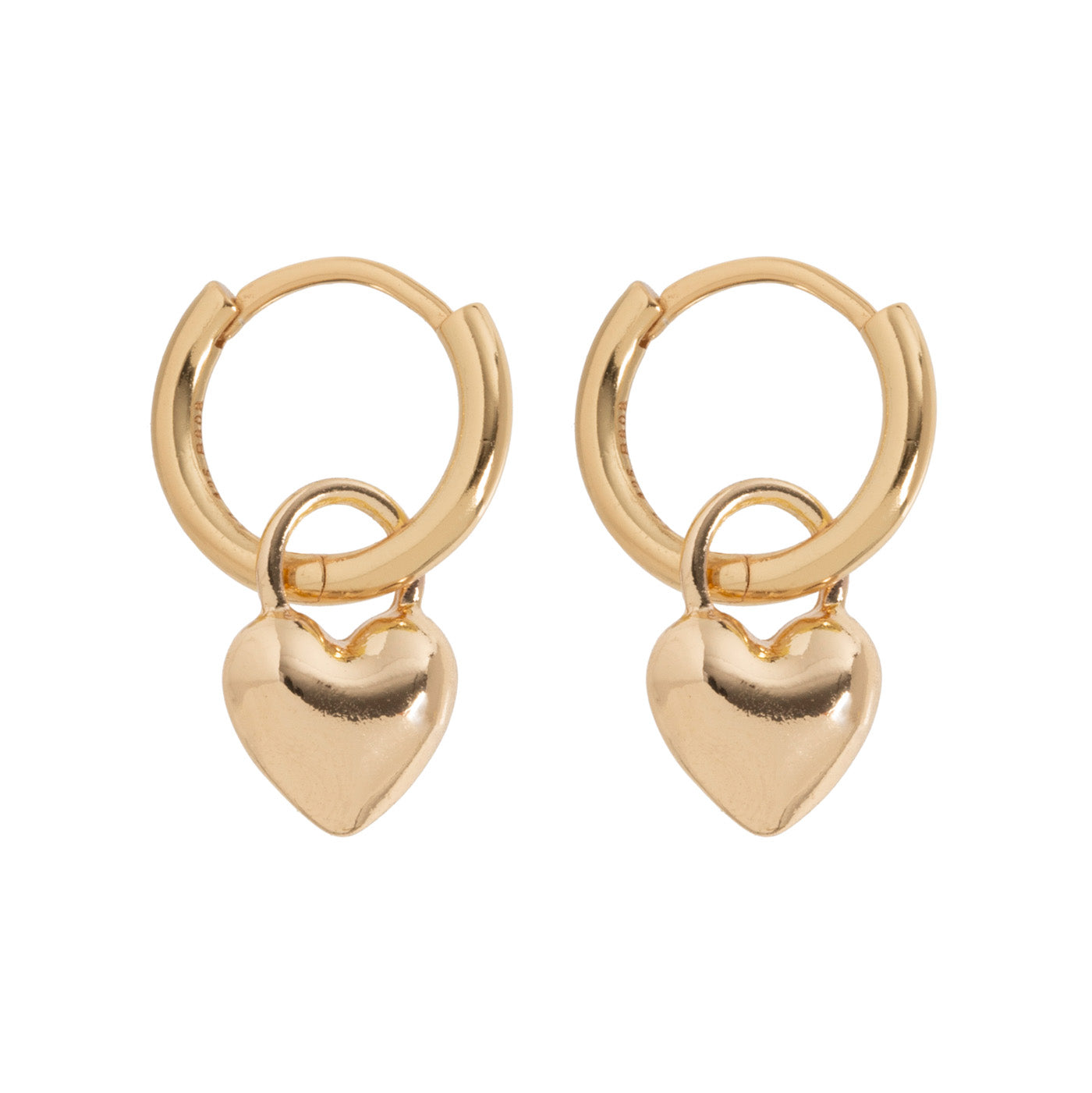 Heart Hoop Earrings Gold – Timi of Sweden PH