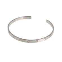 Load image into Gallery viewer, Engrave Hearts Bangle Silver
