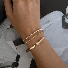 Load image into Gallery viewer, Mocha Crystal Tennis Stretch Bracelet
