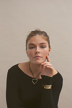 Load image into Gallery viewer, ANGELINA - RED CRYSTAL heartshaped  hoop earrings
