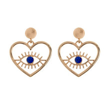 Load image into Gallery viewer, SUZY - EVIL EYE HEART STUD EARRINGS
