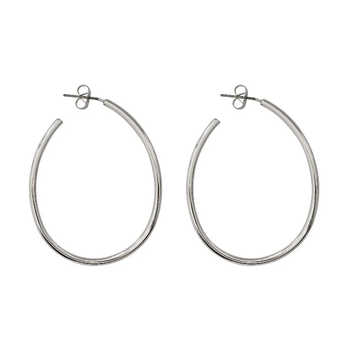 NATALIE - THIN LARGE HOOP EARRINGS