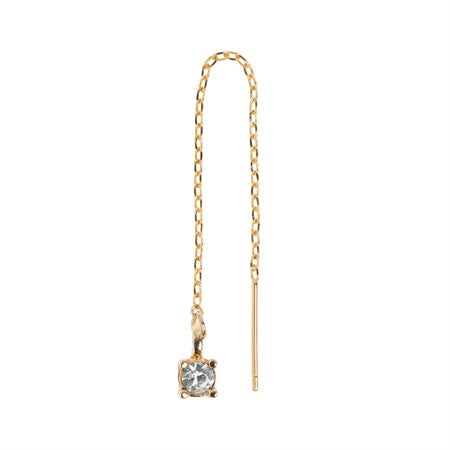 OLIVIA - CRYSTAL charm chain enamel earrings