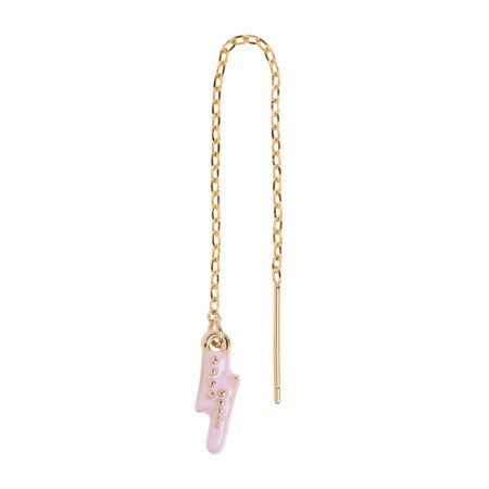 DORIS-PINK FLASH enamel chain earring